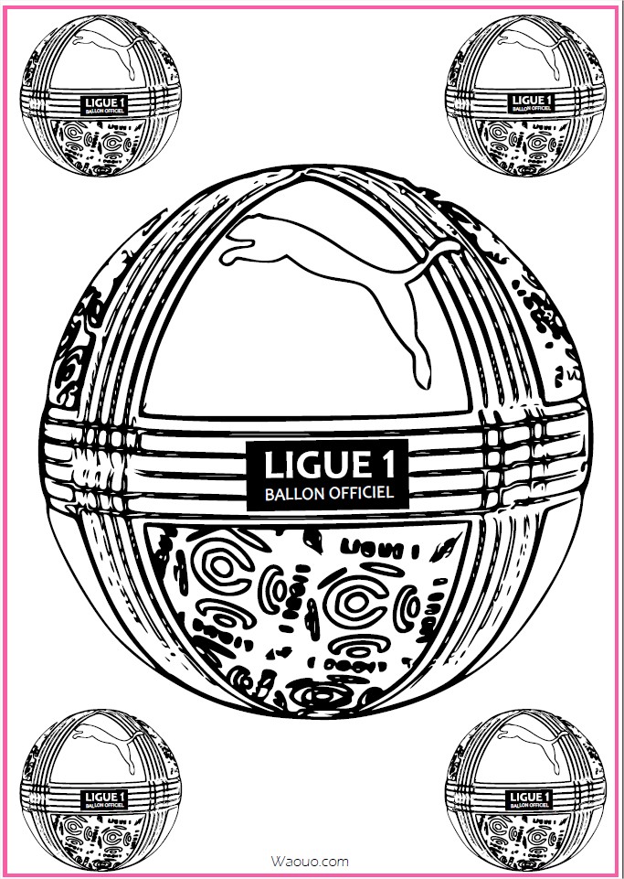 Coloriage ballon foot ligue 1