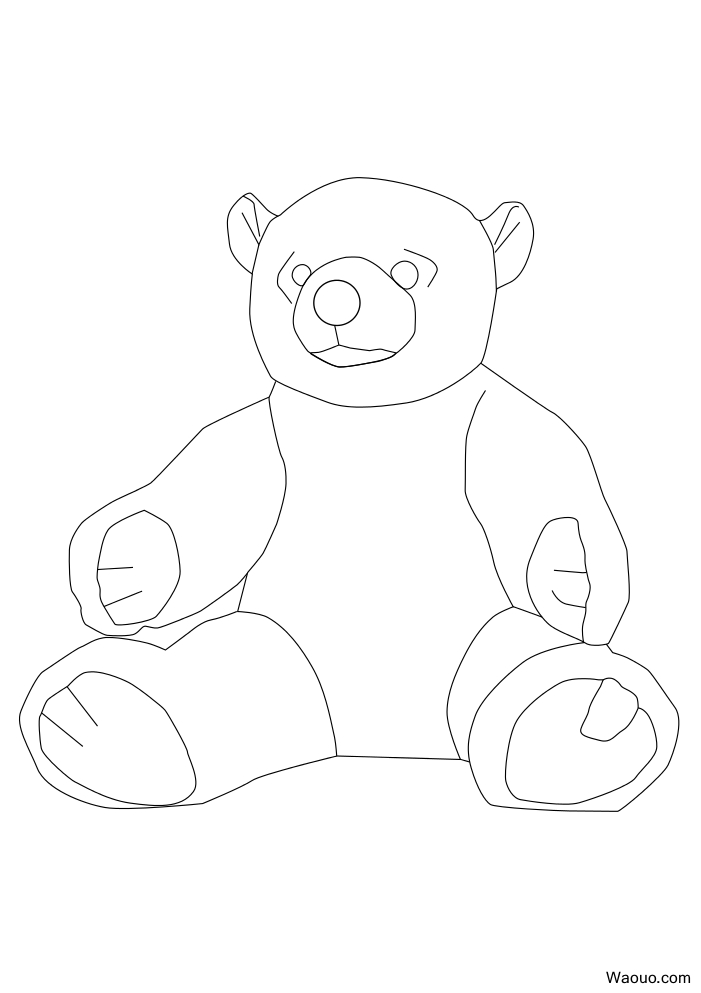 Coloriage Ourson peluche