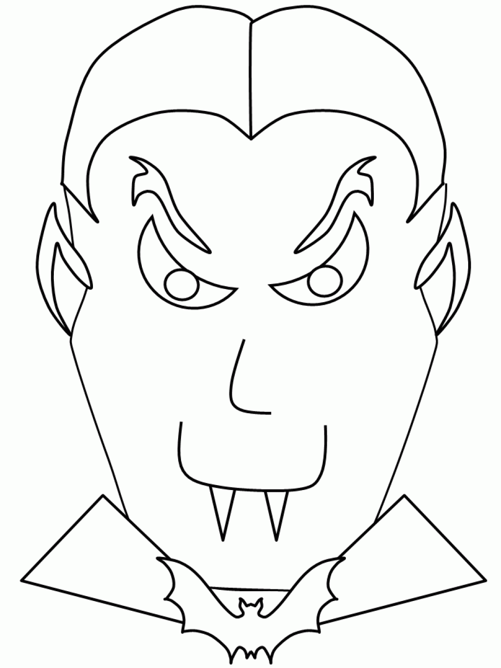 Coloriage tete de vampire