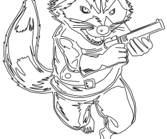 Coloriage Rocket Raccoon