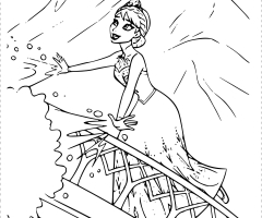 Coloriage Elsa pont palai