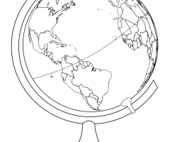 Coloriage globe ancien