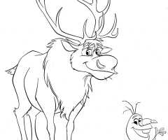 Coloriage Sven Olaf