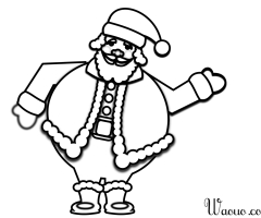 Pere Noel coloriage